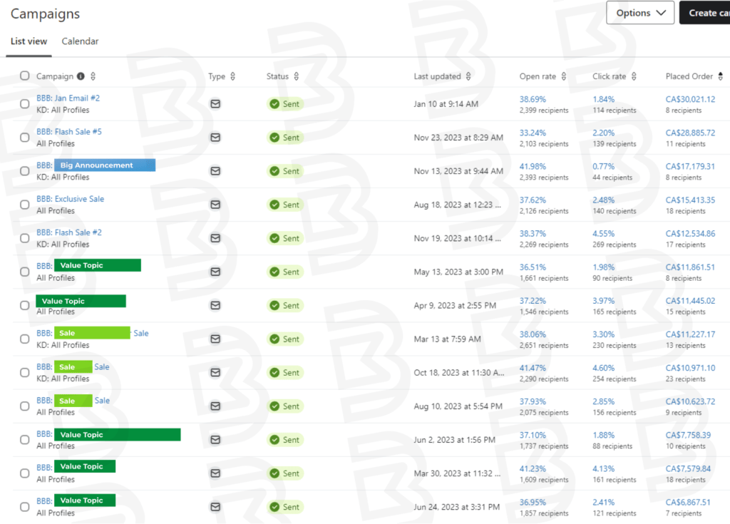 Campaign Results -- Best Topics & Revenue (1)